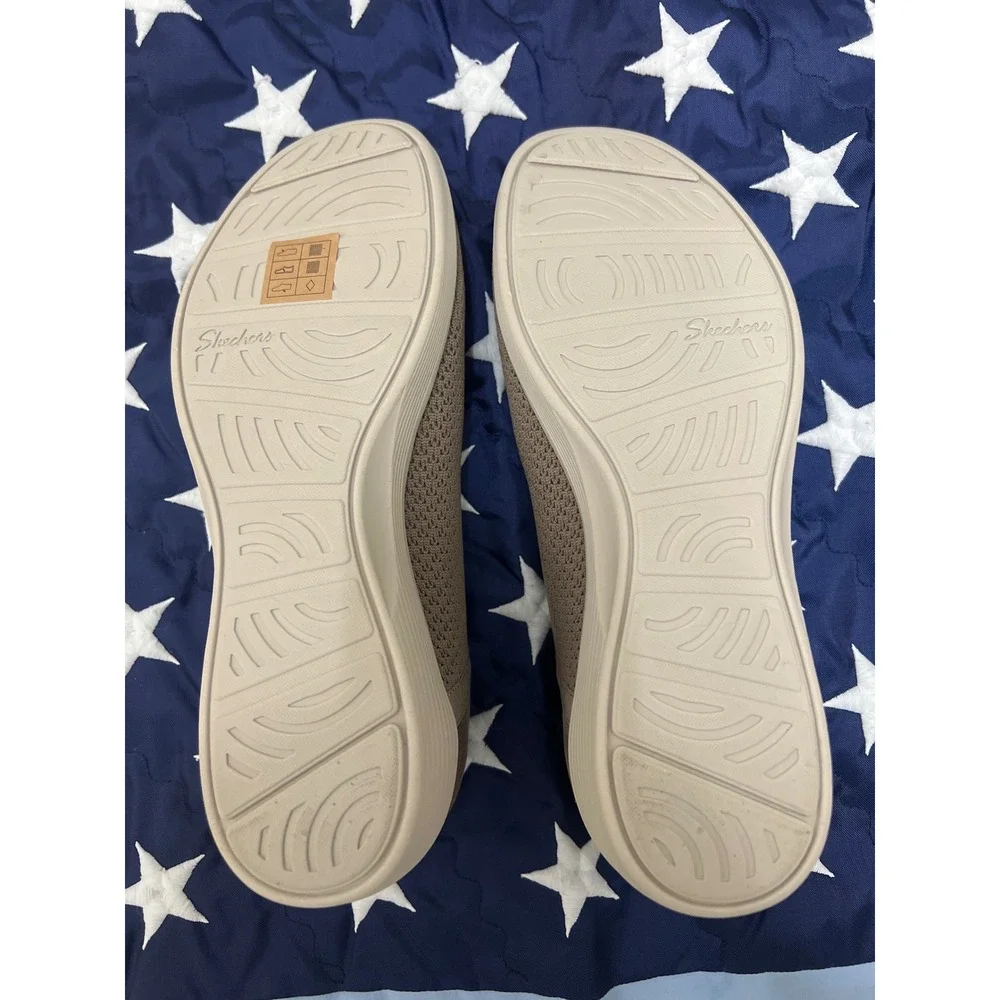 Skechers Hands Free Slip-ins Taupe Knit Sneakers 158873 Womens 8.5 NEW - Picture 7 of 7